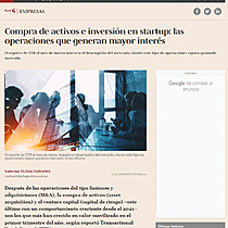 Compra de activos e inversin en startup: las operaciones que generan mayor inters